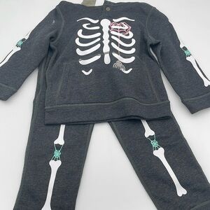 Halloween Cat & Jack 3T Sketeton Sweats with Hoodie